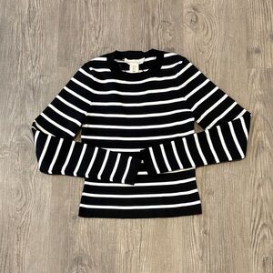 Black and White Striped Sweater